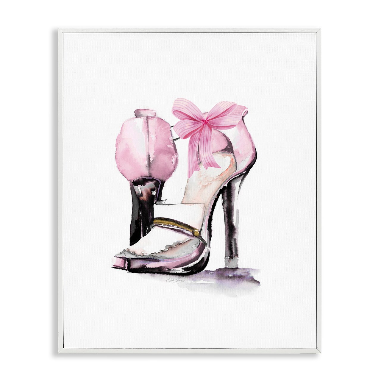 Stupell Industries Pastel Pink Luxe Heels Framed Giclee Design by Stella Chang